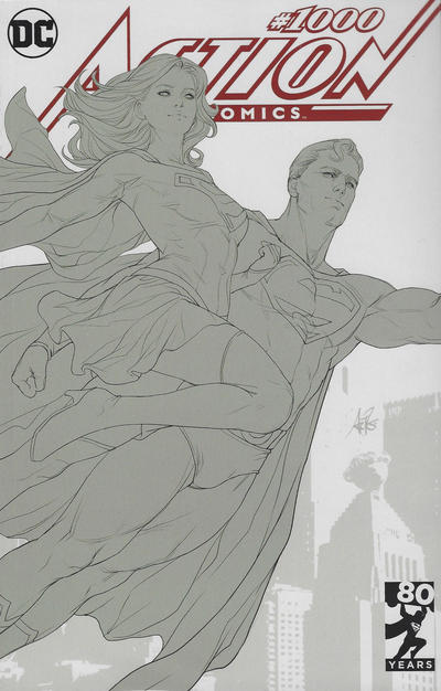 Cover for Action Comics (DC, 2011 series) #1000 [Buy Me Toys Stanley "Artgerm" Lau Line Art Cover]