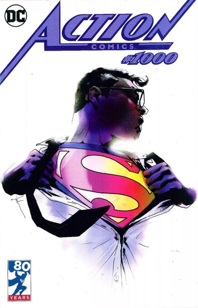 Cover for Action Comics (DC, 2011 series) #1000 [Forbidden Planet / Jetpack Comics Jock Cover]