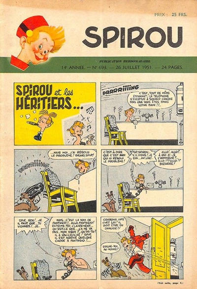 Cover for Spirou (Dupuis, 1947 series) #693