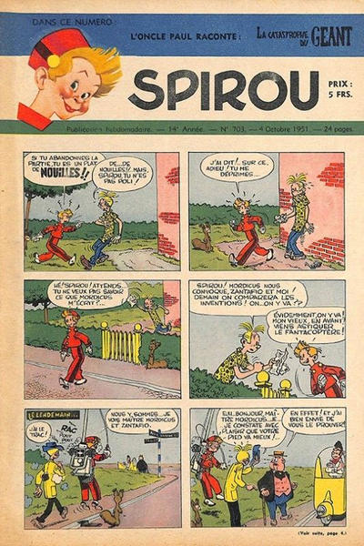 Cover for Spirou (Dupuis, 1947 series) #703