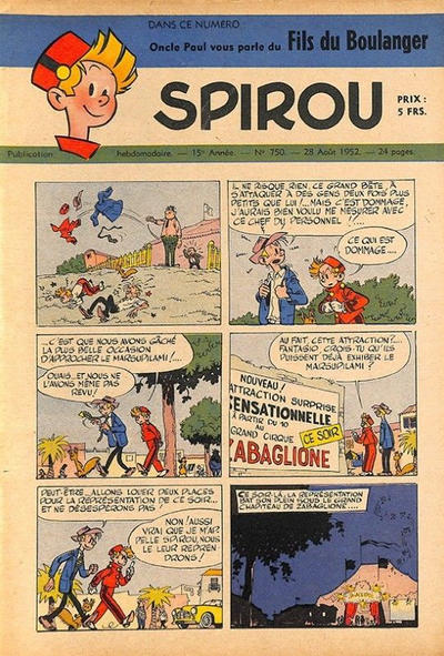 Cover for Spirou (Dupuis, 1947 series) #750