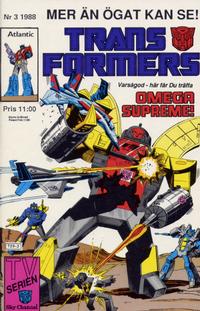Cover Thumbnail for Transformers (Atlantic Förlags AB, 1987 series) #3/1988