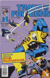 Cover Thumbnail for Transformers (Atlantic Förlags AB, 1987 series) #10/1988