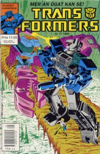 Cover Thumbnail for Transformers (Atlantic Förlags AB, 1987 series) #11/1988