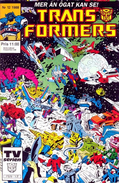 Cover for Transformers (Atlantic Förlags AB, 1987 series) #12/1988