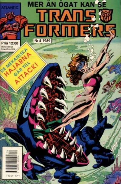 Cover for Transformers (Atlantic Förlags AB, 1987 series) #4/1989