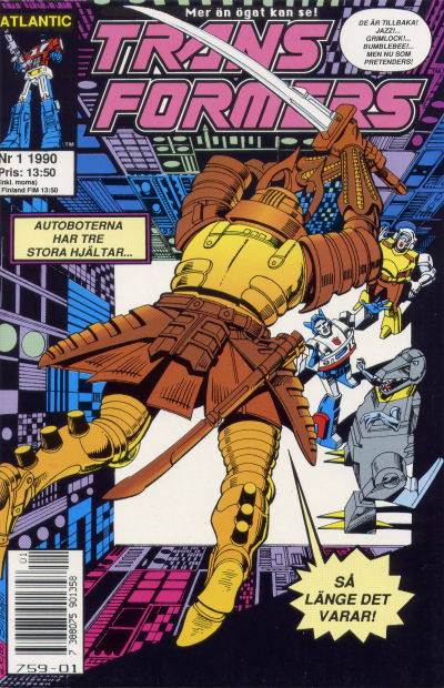 Cover for Transformers (Atlantic Förlags AB, 1987 series) #1/1990