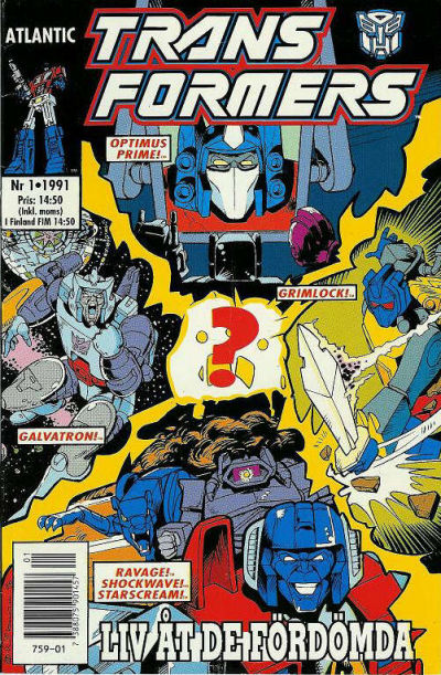 Cover for Transformers (Atlantic Förlags AB, 1987 series) #1/1991