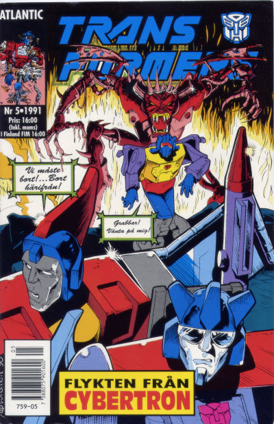 Cover for Transformers (Atlantic Förlags AB, 1987 series) #5/1991