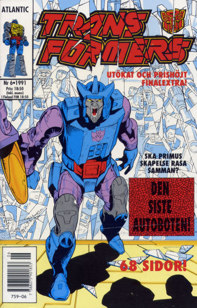 Cover for Transformers (Atlantic Förlags AB, 1987 series) #6/1991