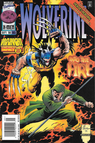 Cover for Wolverine (Marvel, 1988 series) #105 [Newsstand]