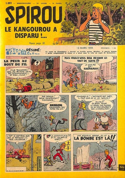 Cover for Spirou (Dupuis, 1947 series) #1091