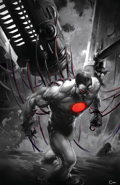 Cover for Bloodshot Rising Spirit (Valiant Entertainment, 2018 series) #1 [Scorpion Comics - Black and White - Clayton Crain]