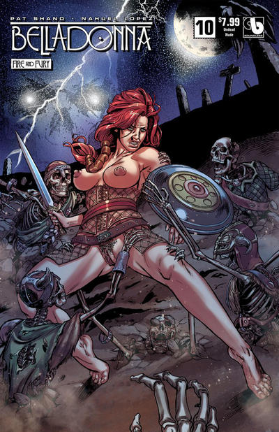 Cover for Belladonna: Fire and Fury (Avatar Press, 2017 series) #10 [Undead Nude Cover]