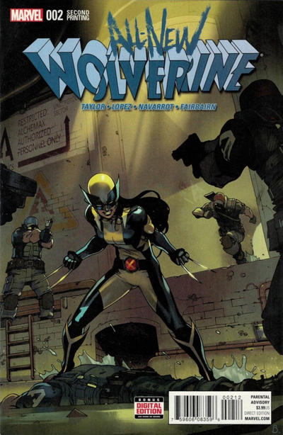 Cover for All-New Wolverine (Marvel, 2016 series) #2 [Second Printing Variant]