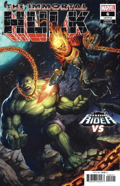 Cover for Immortal Hulk (Marvel, 2018 series) #6 [Brent Schoonover 'Cosmic Ghost Rider VS']