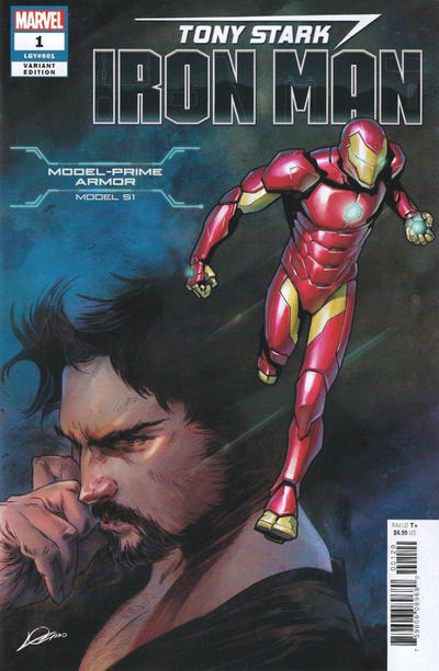 Cover for Tony Stark: Iron Man (Marvel, 2018 series) #1 [Model-Prime Armor - Alexander Lozano / Valerio Schiti]