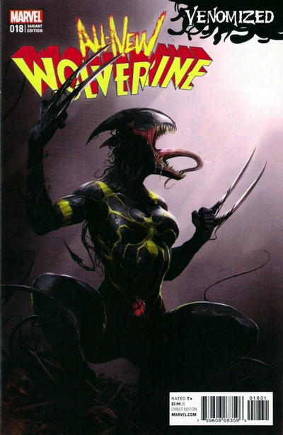 Cover for All-New Wolverine (Marvel, 2016 series) #19 [Incentive Francesco Mattina 'Venomized' Variant]