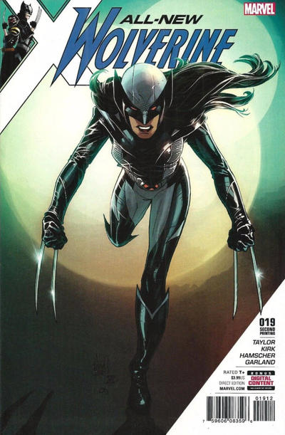 Cover for All-New Wolverine (Marvel, 2016 series) #19 [Second Printing Variant]