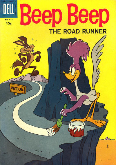 Cover for Four Color (Dell, 1942 series) #918 - Beep Beep the Roadrunner [15¢]