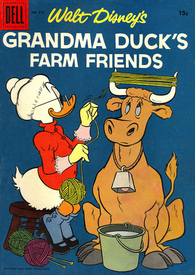Cover for Four Color (Dell, 1942 series) #873 - Walt Disney's Grandma Duck's Farm Friends [15¢]