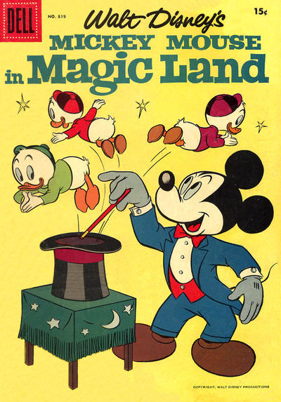 Cover for Four Color (Dell, 1942 series) #819 - Walt Disney's Mickey Mouse in Magic Land [15¢]