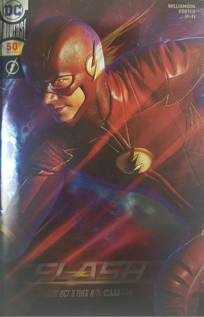 Cover for The Flash (DC, 2016 series) #50 [SDCC 2018 Convention Exclusive Silver Foil Cover]
