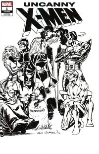 Cover for Uncanny X-Men (Marvel, 2019 series) #1 (620) [Dave Cockrum 'Hidden Gem' Wraparound Black and White]