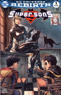 Cover Thumbnail for Super Sons (DC, 2017 series) #1 [Unknown Comics Tyler Kirkham "Catwoman" Cover]