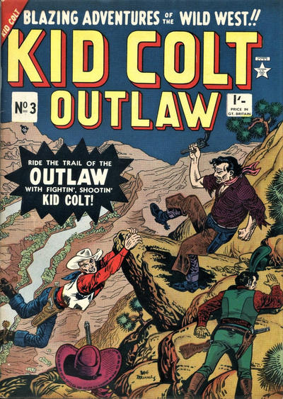 Cover for Kid Colt Western Comics (Thorpe & Porter, 1952 series) #3