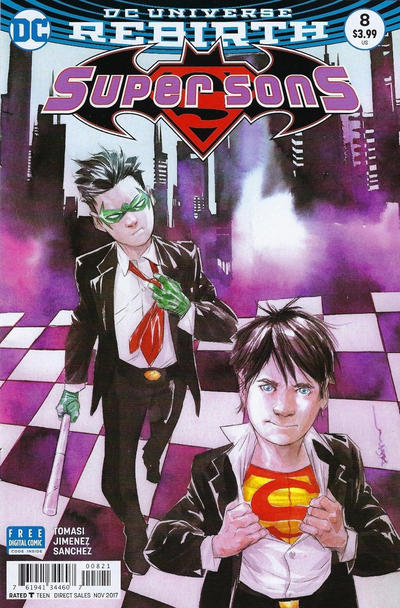 Cover for Super Sons (DC, 2017 series) #8 [Dustin Nguyen Cover]