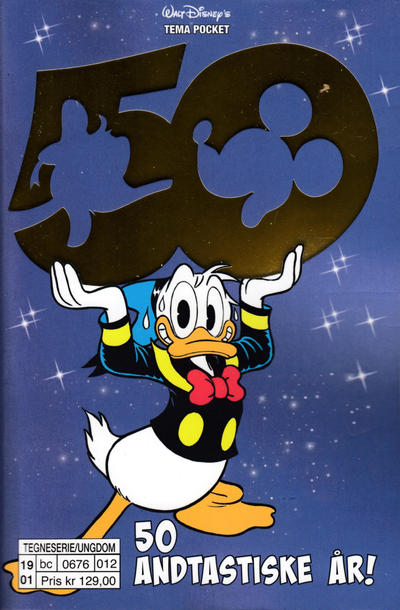 Cover for Donald Duck Tema pocket; Walt Disney's Tema pocket (Hjemmet / Egmont, 1997 series) #[107] - 50 andtastiske år!
