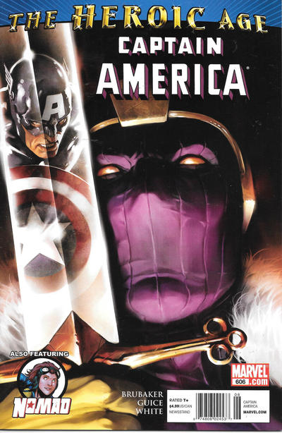 Cover for Captain America (Marvel, 2005 series) #606 [Newsstand]
