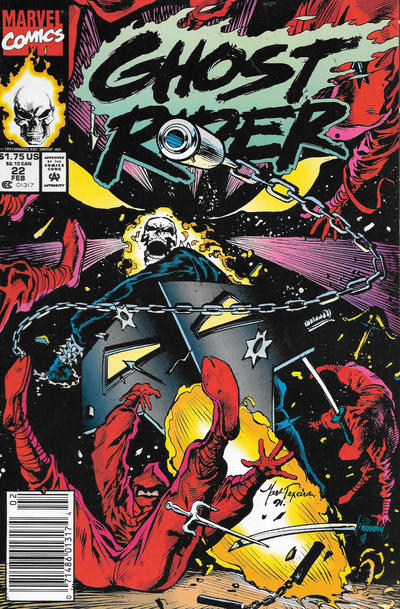Cover for Ghost Rider (Marvel, 1990 series) #22 [Newsstand]