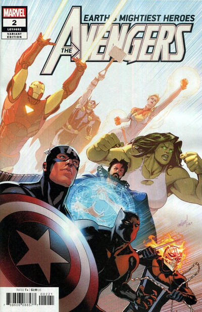 Cover for Avengers (Marvel, 2018 series) #2 (692) [David Marquez]