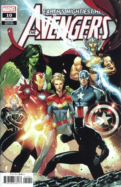Cover for Avengers (Marvel, 2018 series) #10 (700) [David Marquez]