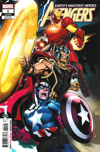 Cover for Avengers (Marvel, 2018 series) #1 (691) [Second Printing - Ed McGuinness]
