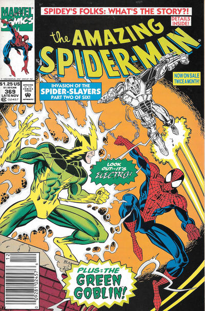 Cover for The Amazing Spider-Man (Marvel, 1963 series) #369 [Newsstand]