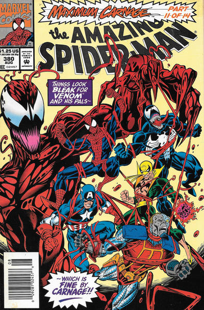 Cover for The Amazing Spider-Man (Marvel, 1963 series) #380 [Newsstand]