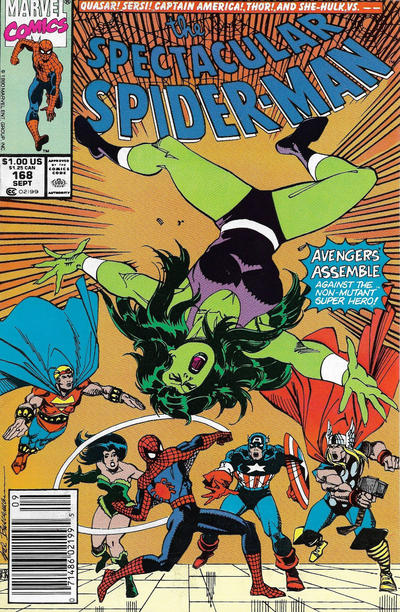 Cover for The Spectacular Spider-Man (Marvel, 1976 series) #168 [Newsstand]