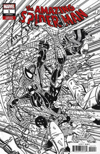 Cover Thumbnail for Amazing Spider-Man (Marvel, 2018 series) #1 (802) [Variant Edition - Erik Larsen B&W Cover]