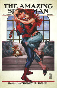 Cover Thumbnail for Amazing Spider-Man (Marvel, 2018 series) #1 (802) [Variant Edition - Comic Sketch Art Exclusive 'Secret Saturday Evening Post' Homage - Mark Brooks Cover]
