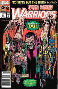 Cover Thumbnail for The New Warriors (Marvel, 1990 series) #23 [Newsstand]