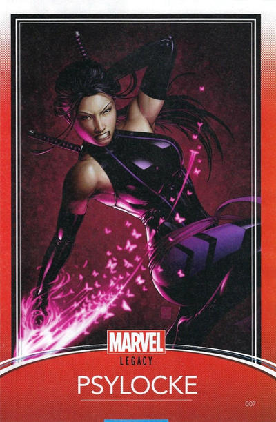 Cover for Astonishing X-Men (Marvel, 2017 series) #7 [John Tyler Christopher 'Trading Card' Cover]