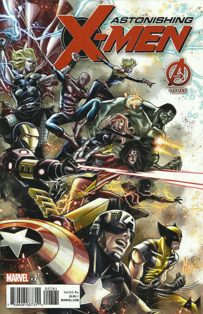 Cover for Astonishing X-Men (Marvel, 2017 series) #7 [Marco Checchetto 'Avengers Variant']