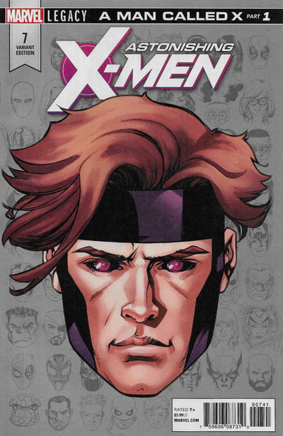 Cover for Astonishing X-Men (Marvel, 2017 series) #7 [Incentive Mike McKone 'Legacy Headshot' Cover]