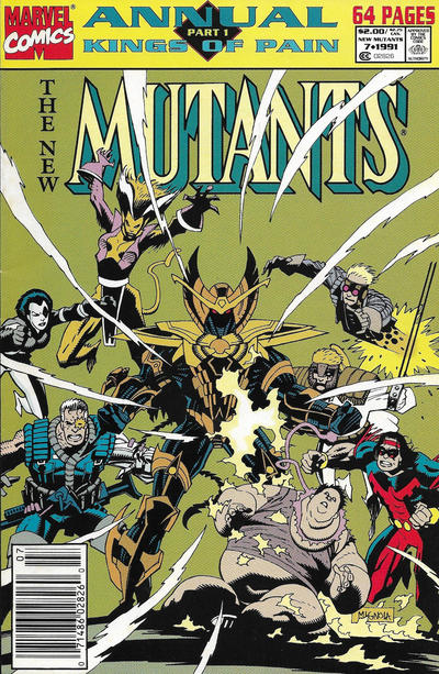 Cover for The New Mutants Annual (Marvel, 1984 series) #7 [Newsstand]