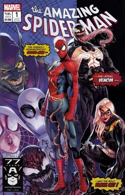Cover for Amazing Spider-Man (Marvel, 2018 series) #1 (802) [Variant Edition - Unknown Comics Exclusive - Tyler Kirkham Connecting Cover]