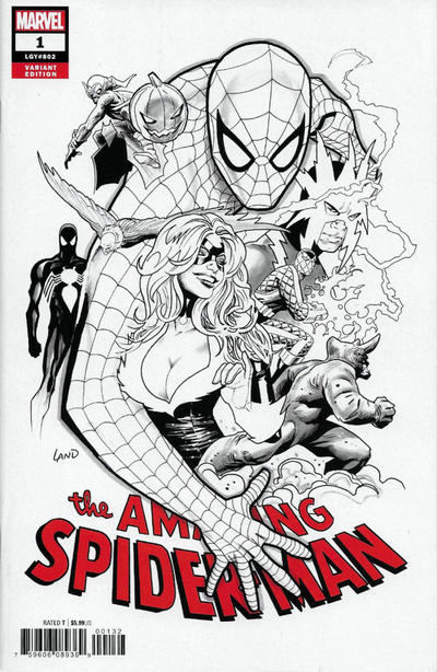 Cover for Amazing Spider-Man (Marvel, 2018 series) #1 (802) [Variant Edition - Comic Sketch Art Exclusive - Adam Hughes Sepia Cover]