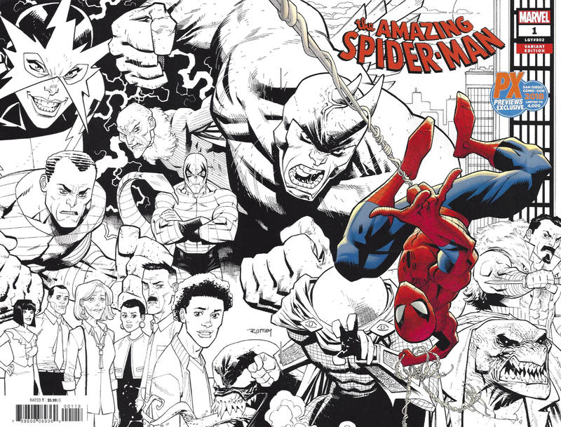 Cover for Amazing Spider-Man (Marvel, 2018 series) #1 (802) [Regular Edition - Ryan Ottley Wraparound Cover]